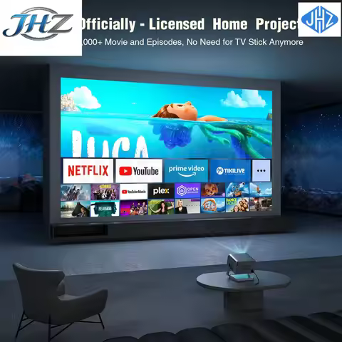 JHZ for Netflix Officially & AI Auto Focus VOPLLS 4K Projector With WiFi ,& Auto Keystone Video Proj