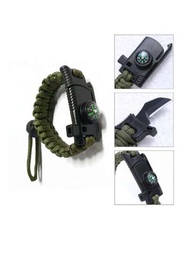 BRAZALETE CON BRUJULA, Pulsera Paracacord Multifuncional Multiusos,Cuerda Brujula Navaja Camping Senderismo Tactica Supervivencia Viaje Alpinismo.