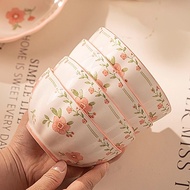 Cute Underglaze Color High-value Ceramic Tableware Dish Set Household Bowls Plates Soup Bowls Instan