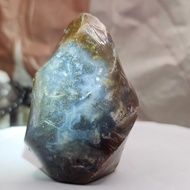 Apr 21 Natural moss Agate crystal geode.