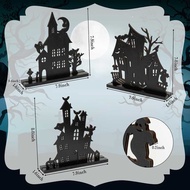 Halloween Wooden Crafts Atmosphere Decoration Funny Big Tree Haunted House Desktop Decoration Home D