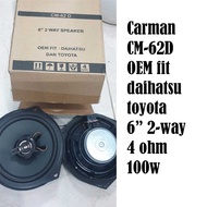 Speaker Pintu Mobil Coaxial cm-62d 62d cm628 628 CARMAN 6 inch 2 way CM62D 100 watts  185 watt 4ohm