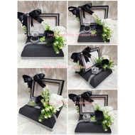 gubahan hantaran frame mas kahwin c/w bekas cincin(black)
