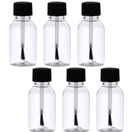 6pcs 30ml Plastic Refillable Empty Nail Polish Bottles Leakproof Storage Jars Liquid Empty Bottle Wi