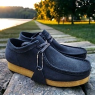 Moctoe Clarkee Wallabee Black Suede Boots