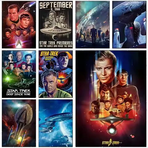 Classic Movie S-Star T-Trek Poster High-definition art sticker Self adhesive waterproof home decorat