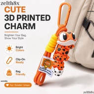 ZELTH Gecko Backpack Charm,  Printed Big Eyed Leopard Gecko Keychain, Gifts Cute Animal Shape Leopar