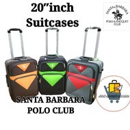 SANTA BARBARA POLO CLUB 2 WHEEL 20''INCH CLOTH TRAVEL LUGGAGE TROLLEY BAG SUITCASES