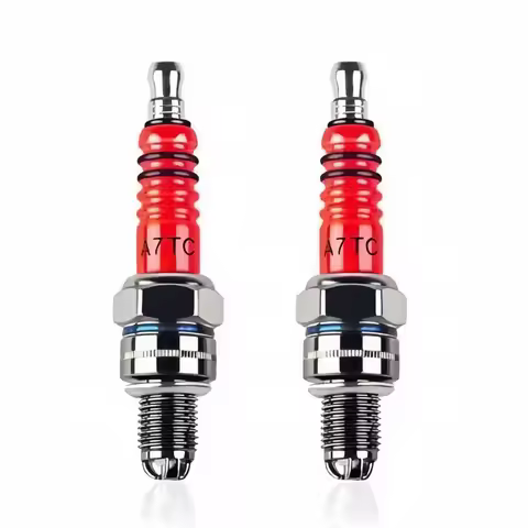 Racing 3 Electrode 10mm Spark Plug A7Tc Fits for Gy6 50Cc 110Cc 125Cc 150Cc Atv Scooter Dirt Bike Go