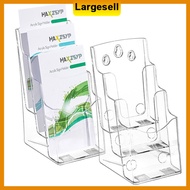 1/2/3 Layers Acrylic Brochure Display Holder Wall Mount Transparent A6 Flyer Booklet Menu Stand