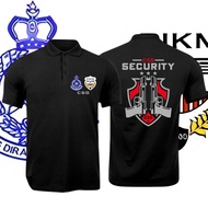 Baju  CSG Security Design Polo Summer Microfiber cotton Polo Classic T-Shirt
