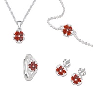 4 Pieces Four Leaf Lucky Clover Jewelry Set, Pendant Necklace, Earrings, Bracelet for Women, Girls, 