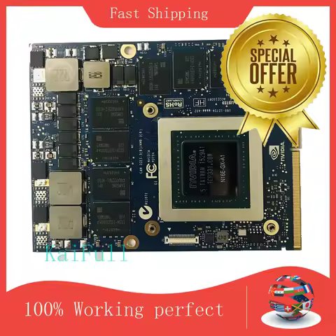 GTX 980M Graphics Card GTX980M N16E-GX-A1 8GB GDDR5 MXM For Dell Alienware MSI HP