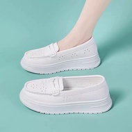 2026 Female Nurse Shoes Hole Shoes Soft Sole Breathable Anti-slip Hollow White Shoes Medical Nurse S