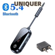 UNIQUER Bluetooth 5.4 Receiver Transmitter, 2 in 1 With Mic Audio Adapter, Stereo Music PC Headphone