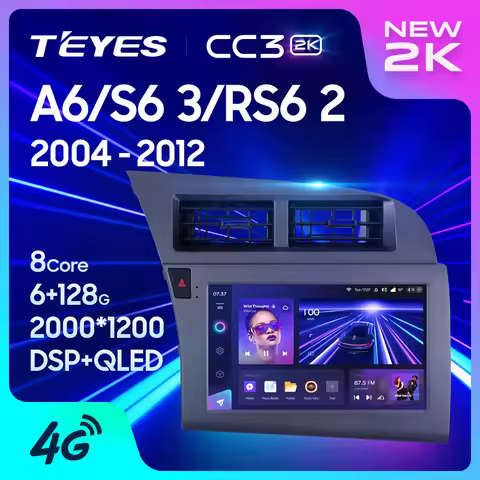 TEYES CC3 2K For Audi A6 C6 2004 - 2011 S6 3 2006 - 2011 RS6 2 2007 - 2012 Car Radio Multimedia Vide