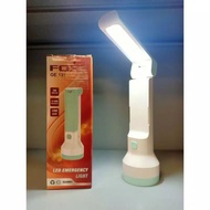 Fox Senter + Lampu Emergency LED Charge Cas GE-131 GE 131 Lampu Belajar Murah Berkualitas