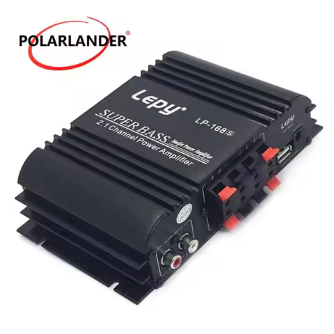 Car Amplifier LP-168S 12V Power Subwoofer 2.1 Channel Auto Audio Bass Output HiFi Stereo Sound With 
