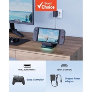 Aolion Controller Charger Dock Portable RGB Charging Stand Station Game Accessories for Nintendo Swi