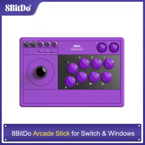 8Bitdo Arcade Stick for Switch & Windows, Arcade Fight Stick Support Wireless Bluetooth, 2.4G Receiv