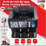 Mesin Kira Duit NC-M1200 Mix Counting Mix Value ( Mix rm1 rm5 rm10 rm20 rm50 rm100 )