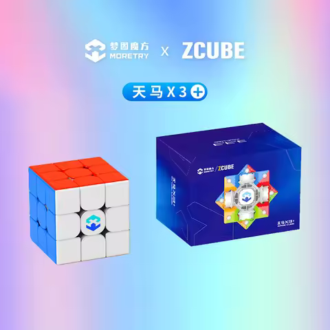 MORETRY & ZCUBE Tianma X3 Core Magnetic Magic Cube Zcube 3x3 Stickerless Speed Cube Puzzle Toys Chil