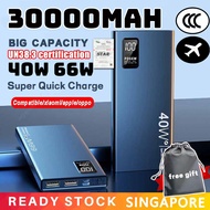 ⭐🇸🇬 3C PD 40W 66W Super Fast Charging Powerbank 20000mAh/30000mAh Power Bank Qc3.0 Charger Support P