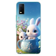 เคสสำหรับ Vivo Y3s 2021 Y11 2019ซิลิโคนนิ่มฝาครอบเคสโทรศัพ์ Tpu