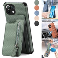 Mi 11 Lite 5G 2021 Shockproof Case for Xiaomi 10T 11 Lite Luxury Leather Zipper Wallet Back Phone Cover RedMi Note 10 11s 11 pro 5G Funda