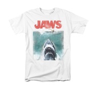 Jaws T shirt Movie Vintage Poster men T Shirt Short sleeve shark printed cool tshirt Funny Paws stre