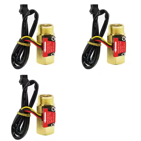 ABZL 3Pcs G1/2 Inch Water Flow Hall Sensor Switch Flow Meter For Industrial Turbine Flowmeter Water 