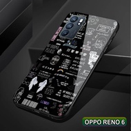 Softcase Glass Kaca OPPO RENO 6 - Casing Hp OPPO RENO 6 - C42 - Pelindung hp OPPO RENO 6  - Case Handphone OPPO RENO 6 - Casing Handphone OPPO RENO 6