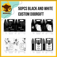 50pcs custom Black & White Doorgift  sesuai untuk Majlis Perkahwinan birthday bahulu Aqiqah door gif