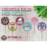Food Topper #AVENGERS #DIDI &FRIEND #HELLO KITTY #MERMAID #SOFIA PRINCESS #ULTRAMAN Theme Toothpick 