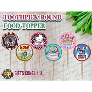 Food Topper #AVENGERS #DIDI &amp;FRIEND #HELLO KITTY #MERMAID #SOFIA PRINCESS #ULTRAMAN Theme Toothpick Cake Topper Birthday