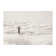 BJÖRKSTA 畫, 橋和白雲, 200x140 公分