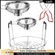 【cash】4 Pieces Canning Kit, 1PC Canning Rack+ 1PC Canning Jar Lifter Tong+ 2PC Canning Funnels, Cann