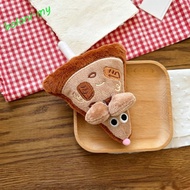 [COD] 6pcs Friendship Pizza Pendant, Cartoon Fashion Pizza Mouse Keychain, Potato Cute Keychain Comb