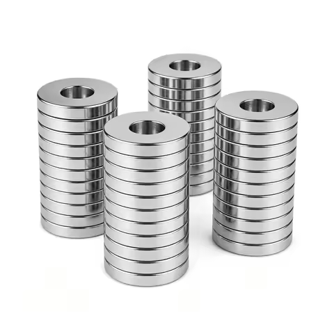 10/20/30Pcs 15x3 Hole 4mm N38 NdFeB Countersunk Round Imans Super Powerful Strong Permanent Neodymiu