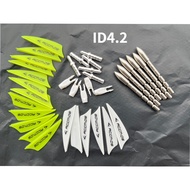 6set Bullet Point + Nock Pin + Arrow Nock for ID4.2 Carbon Shaft DIY Arrow Shaft Accessories