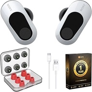 Sony INZONE Buds Truly Wireless Noise Cancelling Gaming Earbuds (White) WFG700N/W Bundle with Deco Gear Ear Tips S/M/L, 6′ USB-C Cable and 1 YR CPS Enhanced Protection Pack