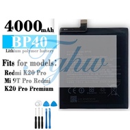 Battery For Xiaomi Mi 9T Pro Redmi K20 Pro Battery BP40 Replacement Battery + Tools