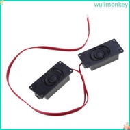 WU 2Pcs Pair Rectangle Speakers LCD Monitor TV Speaker 3W 3070 Loud Speaker 4 ohms