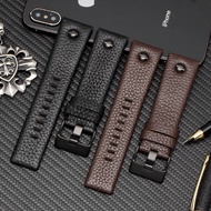 Suitable for Dissay DIESEL Genuine Leather Watch Strap DZ7257 DZ4318 Lychee Pattern Large Dial Strap