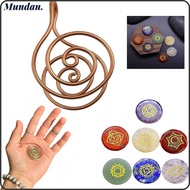 MUNDAN Spiral Palm Ring, Adjustable Handmade Copper Palm Ring,  Jewelry Accessories Reiki Energy Spi