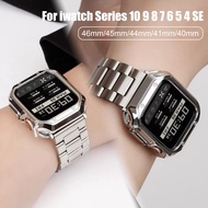 TPU Case+Metal Strap For iwatch Series 10 46mm 42mm 49mm 45mm Stainless Steel Bracelet For iwatch Ul