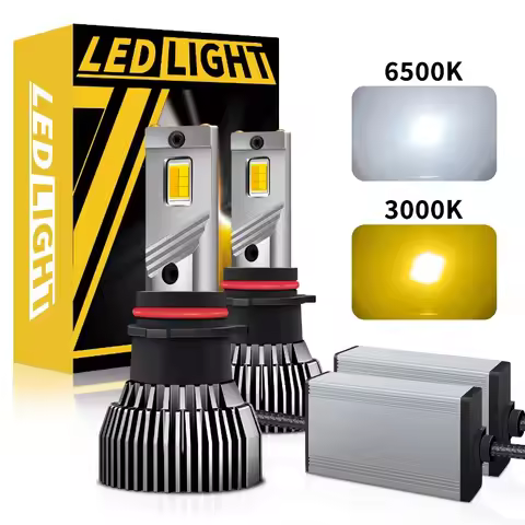 2PCS M6Y 120W Dual Color LED Fog Light H11 White H3 Yellow Light Dual Copper Tube 881 High Power H8 