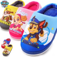 ◐PAW Patrol Children's slippers Winter Half Pack Bedroom Slippers Kids Shoes Plush Half Slipper Soft Shoes Indoor Slippers home interior floor drag plush slipper