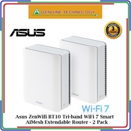 Asus ZenWifi BT10 Tri-band WiFi 7 (802.11be) AiMesh Router, 6 GHz WiFi, 2x10G Ports - 3 Years Local 
