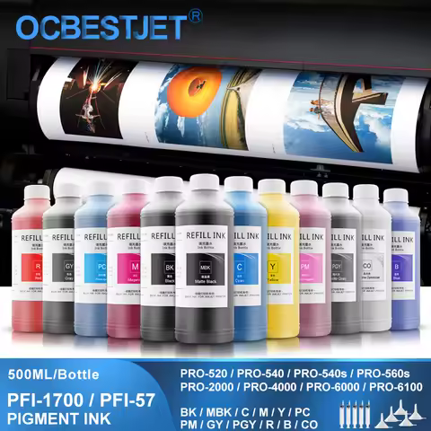 PFI1700 500ML Pigment Ink For Canon PFI-1700 PFI-57 PFI57 PRO-520 PRO-540 PRO-540s PRO-560s PRO-2000